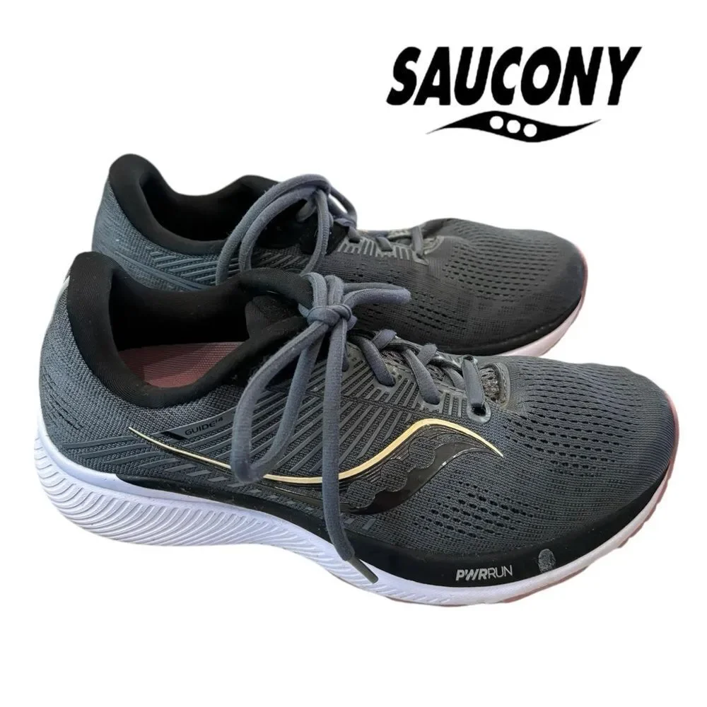 Saucony Guide 14 Women's Charcoal Running Shoes Sneakers 9